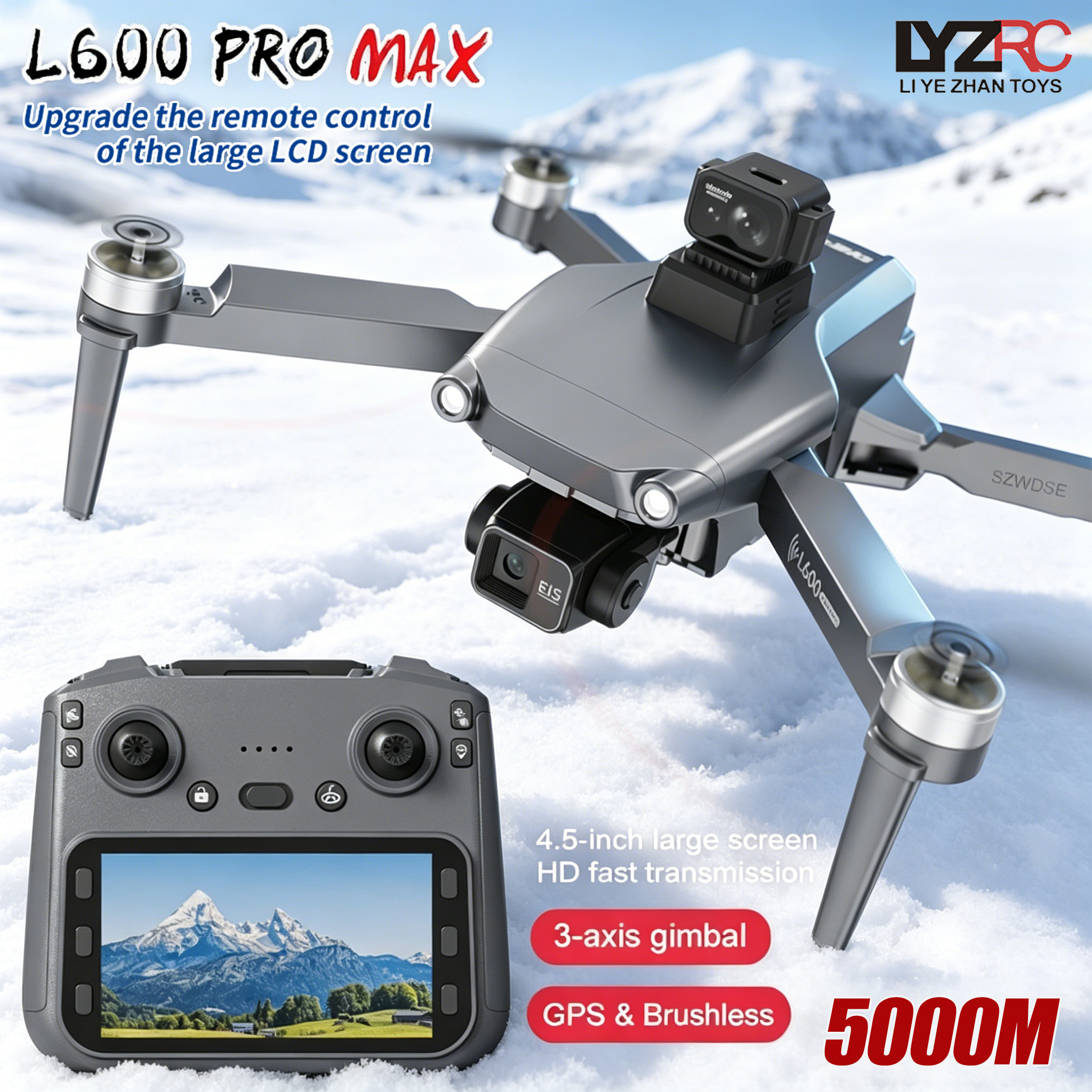 Drone Rc With Screen - L600 MAX GPS Drone Professional 8K