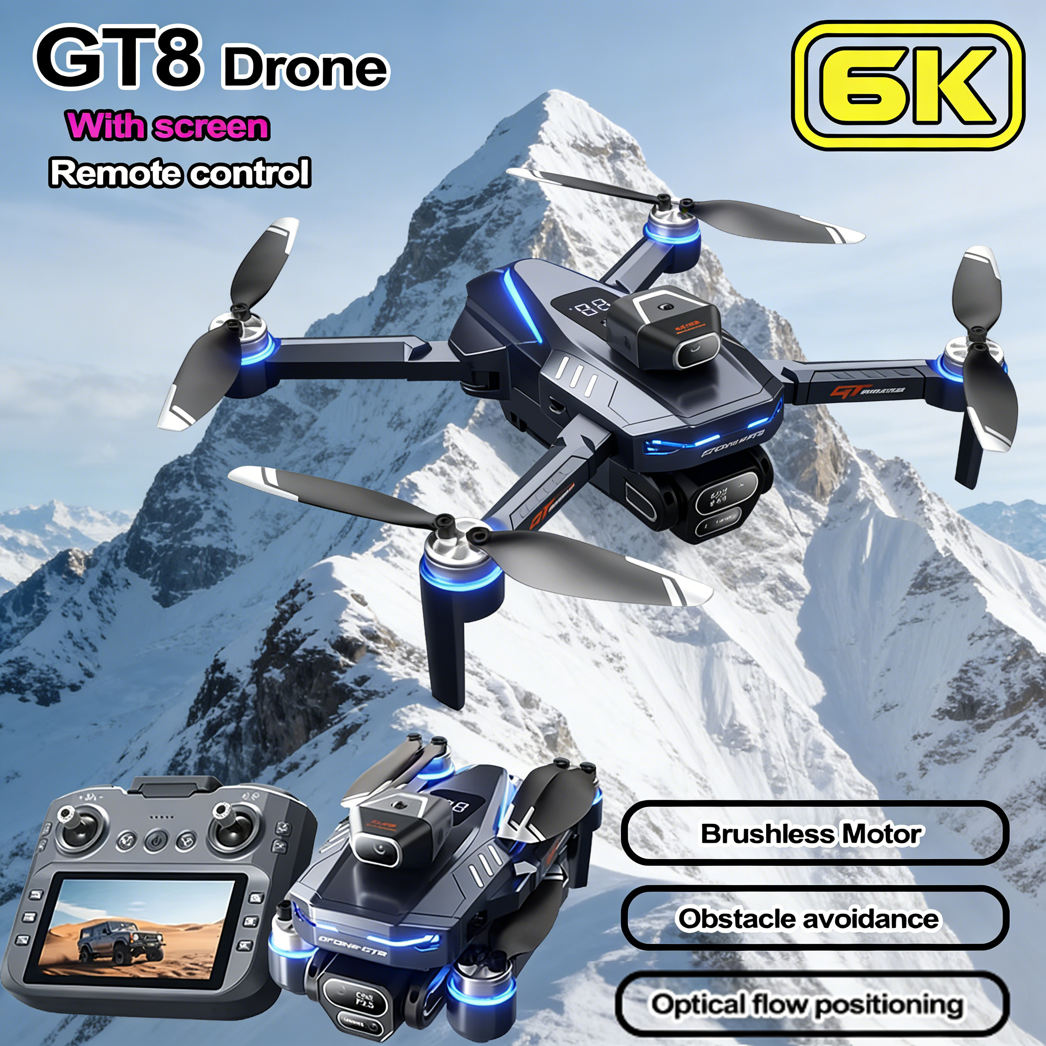 Drone Gt8 Rc - New Original GT8 Drone 4K Professional
