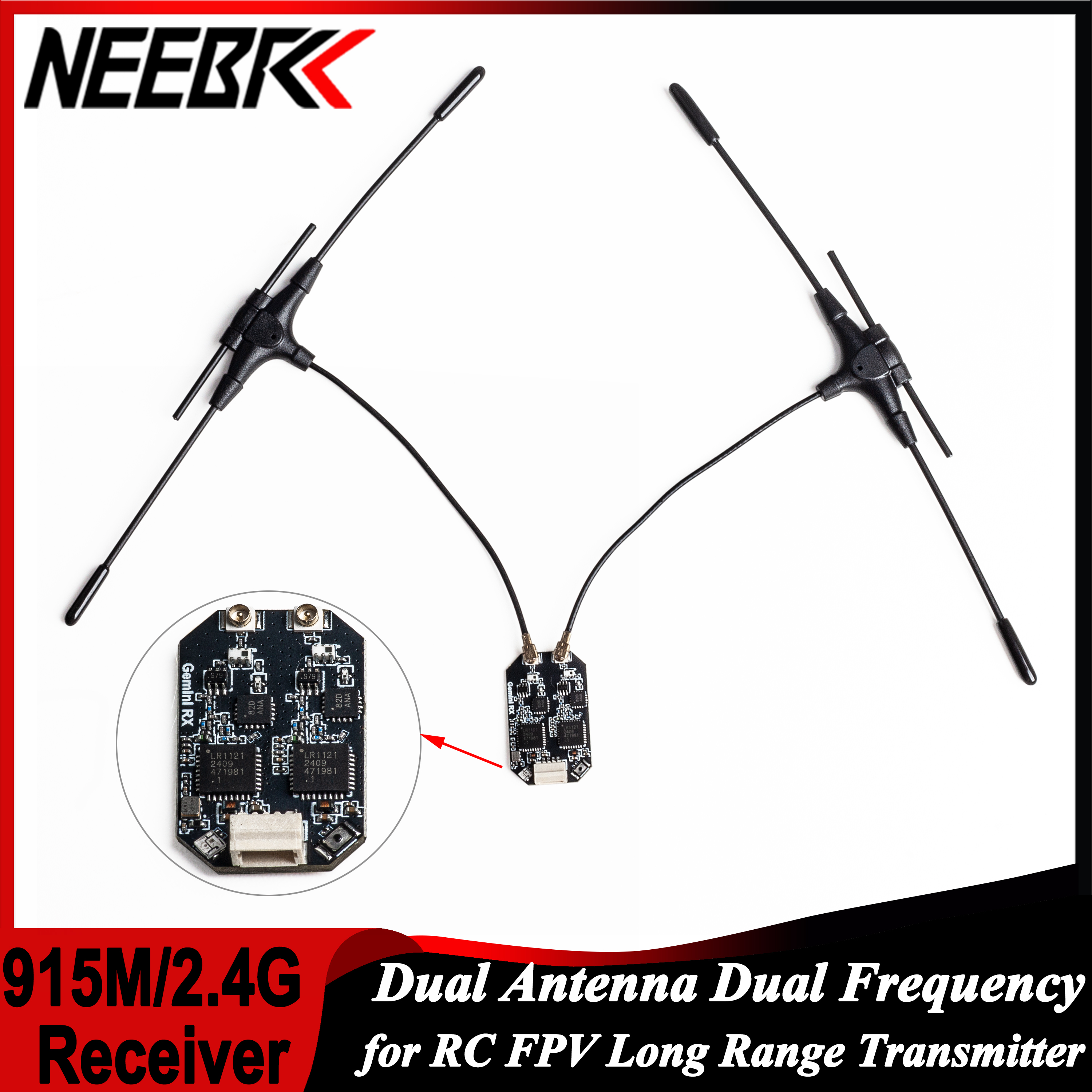 Drone Rc Parts - ELRS 915MHz/2.4GHz Gemini Dual Antenna Dual