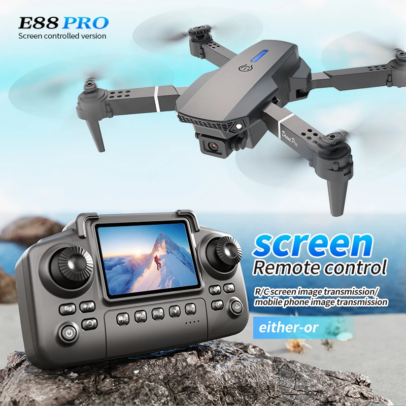 Rc Drone E88 - E88 PRO Drone with screen 4K