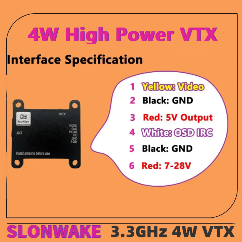 SLONWAKE FPV 3.3G 16CH 4000mW  - مراجعة Drone With Rc Controller وسعره