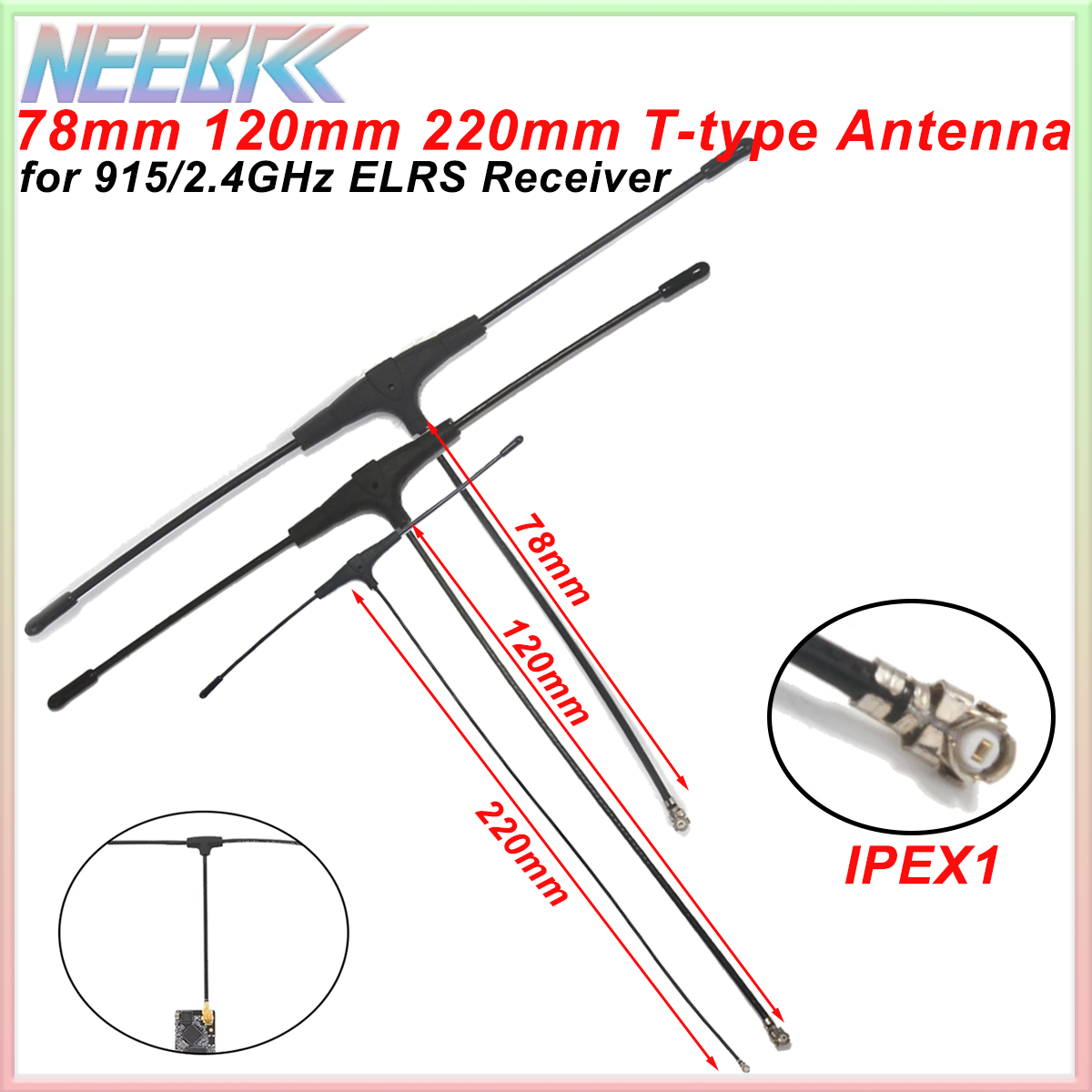 915MHz 2.4G T-type ELRS Antenn - مراجعة Crossfire Receiver Rx وسعره