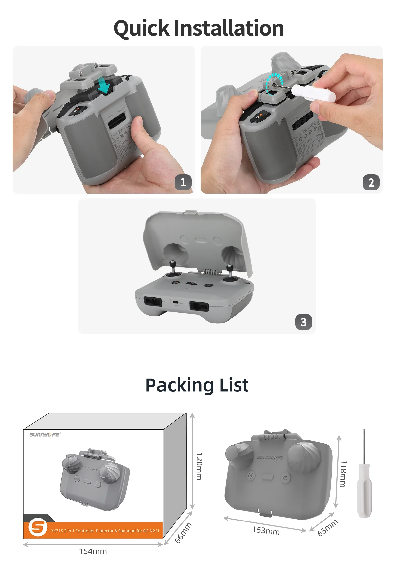 2 in 1 Controller Protector Su - مراجعة Drone Dji Rc N3 وسعره