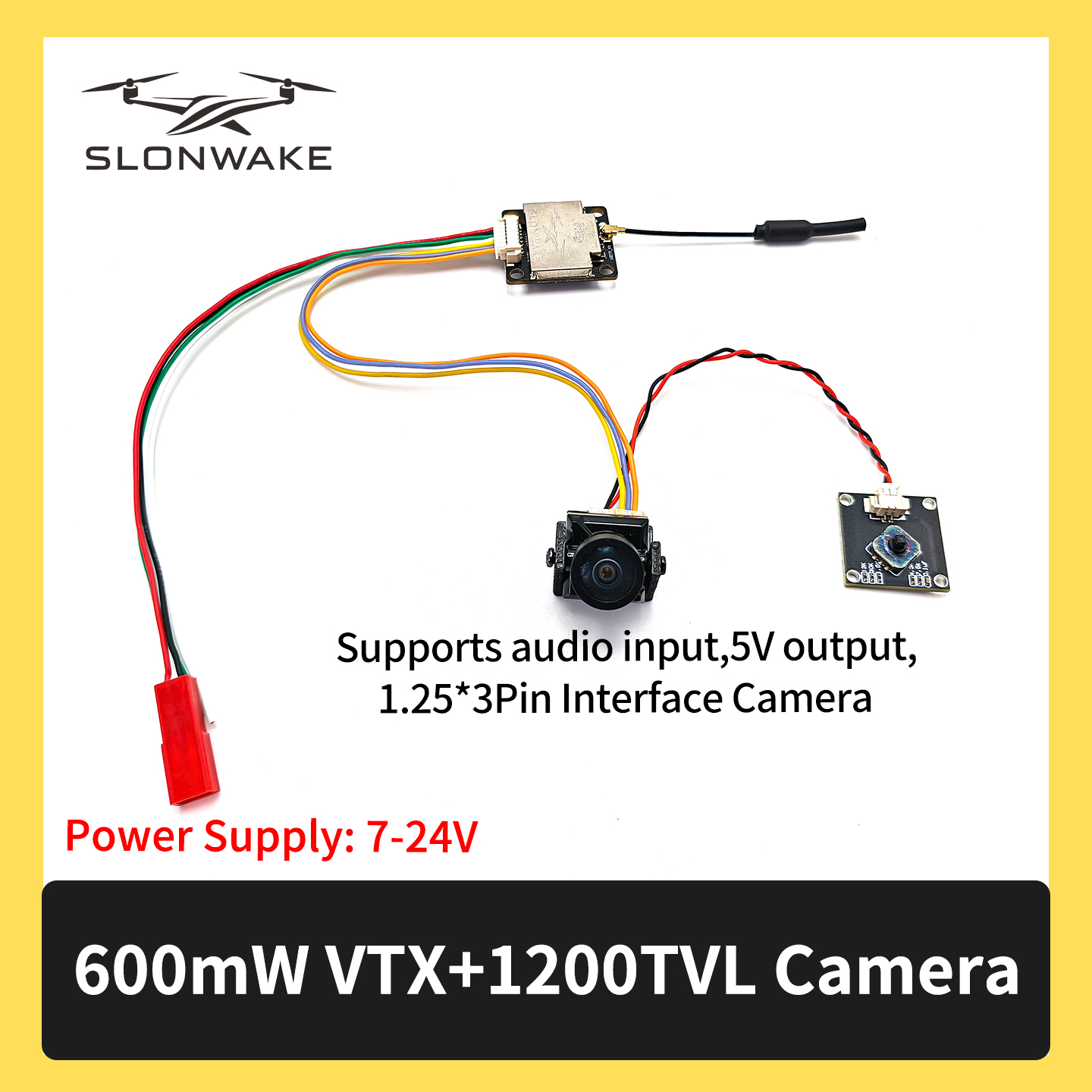 SLONWAKE 5.8G 600mW 7-24V FPV  - مراجعة Drone And Car وسعره