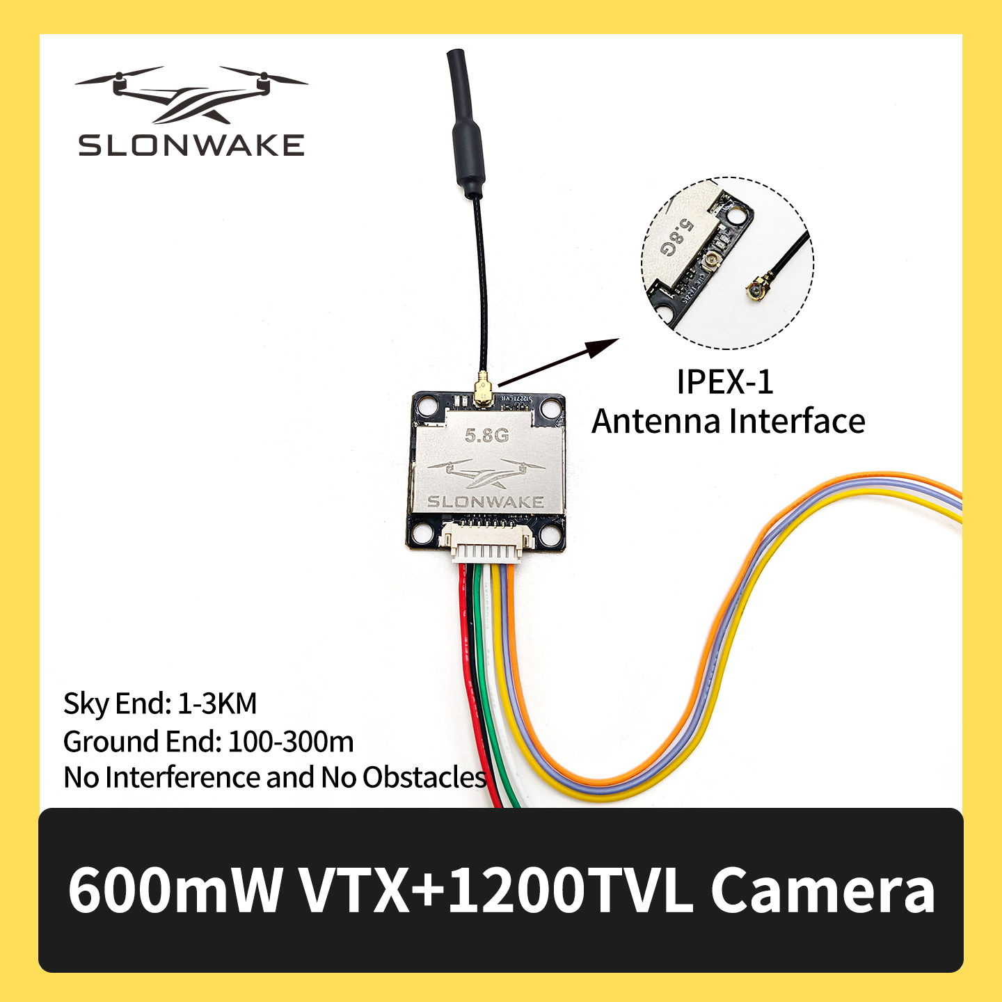 SLONWAKE 5.8G 600mW 7-24V FPV  - مراجعة Drone And Car وسعره
