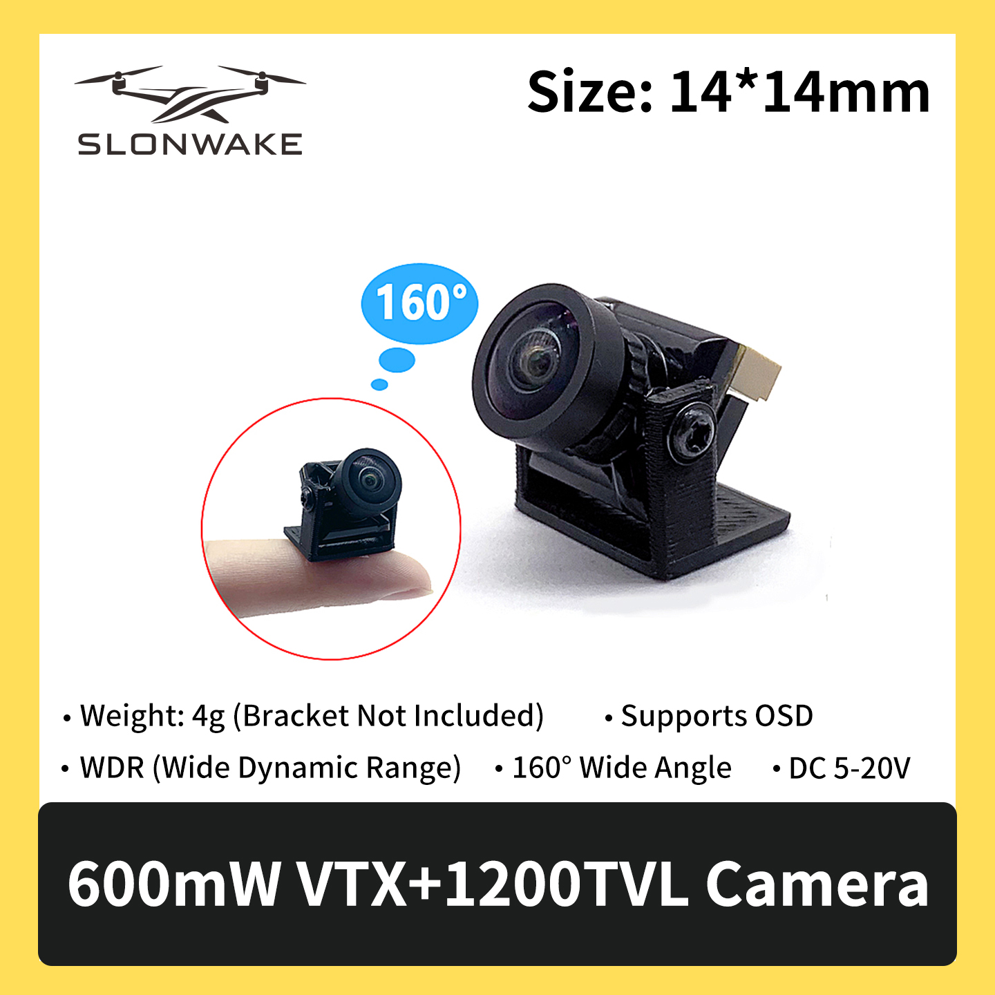 SLONWAKE 5.8G 600mW 7-24V FPV  - مراجعة Drone And Car وسعره