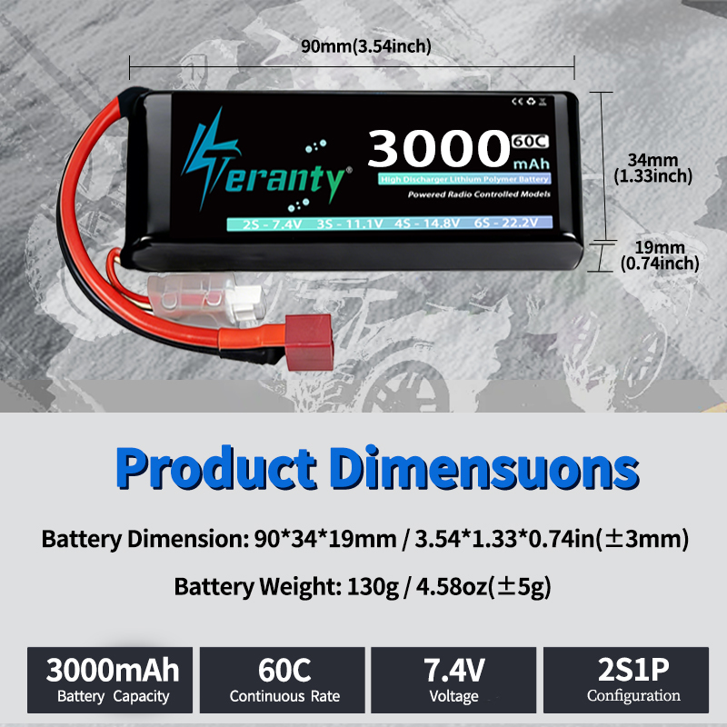 TERANTY 2S 3000mAh Lipo Batter - مراجعة Drone And Car وسعره