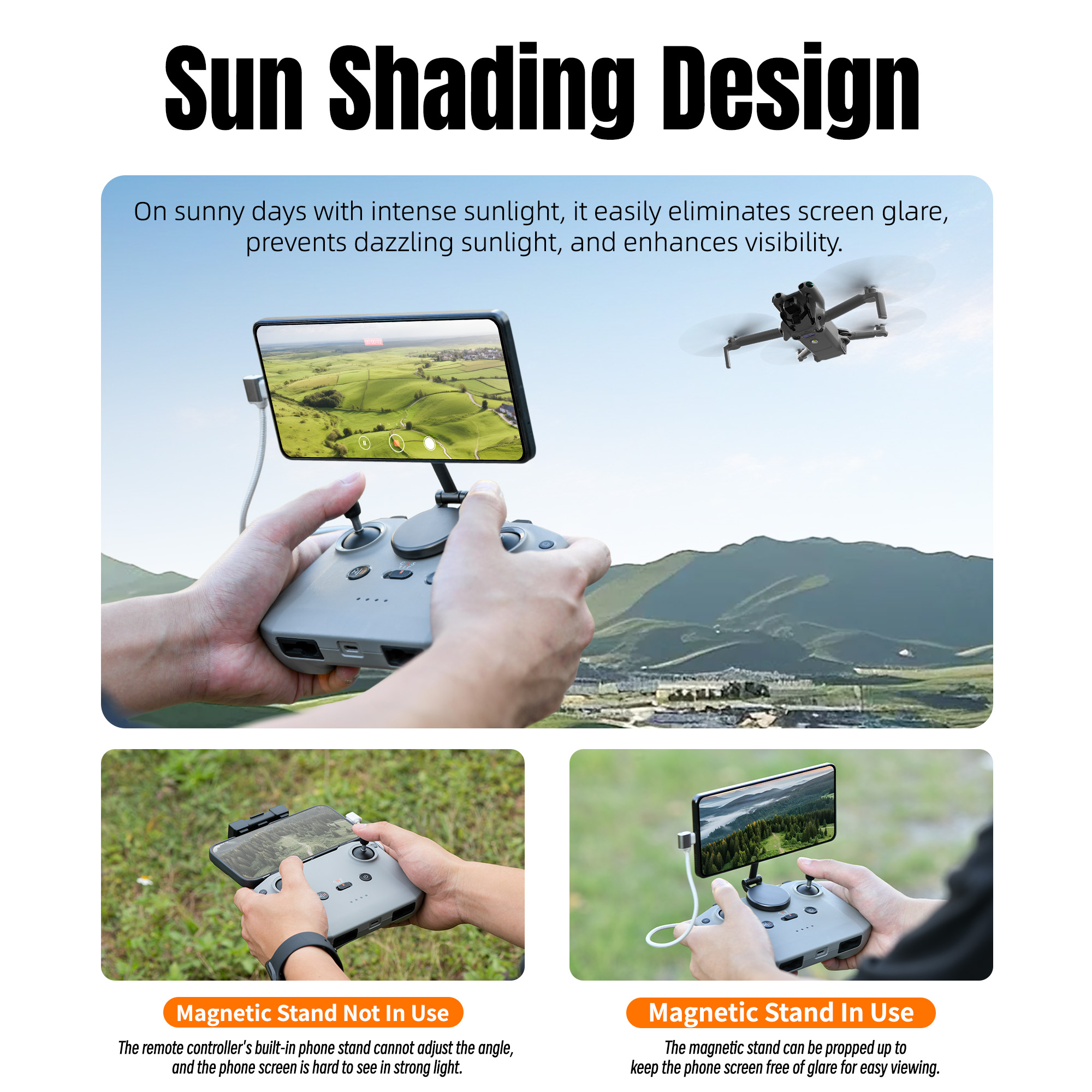 Adjustable Magnetic Phone Stan - مراجعة Drone Dji Rc N3 وسعره