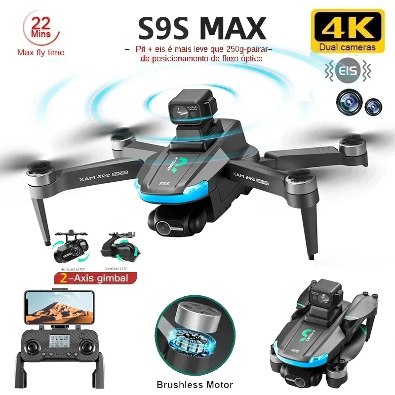 NEW S9S MAX MINI Drone 4K 2-Ax - مراجعة Drone Rc With Screen وسعره