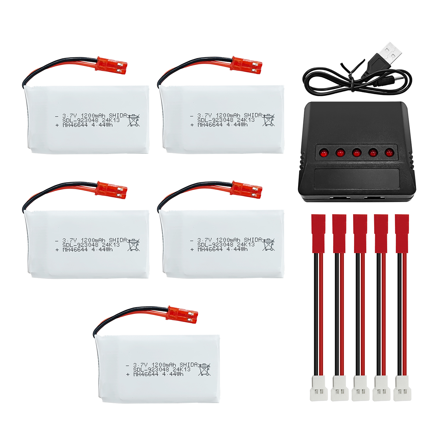 5PCS 3.7V 1200mAh 30C JST Plug - مراجعة Drone Mjx Rc وسعره