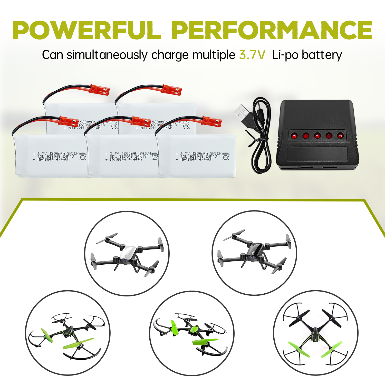 5PCS 3.7V 1200mAh 30C JST Plug - مراجعة Drone Mjx Rc وسعره