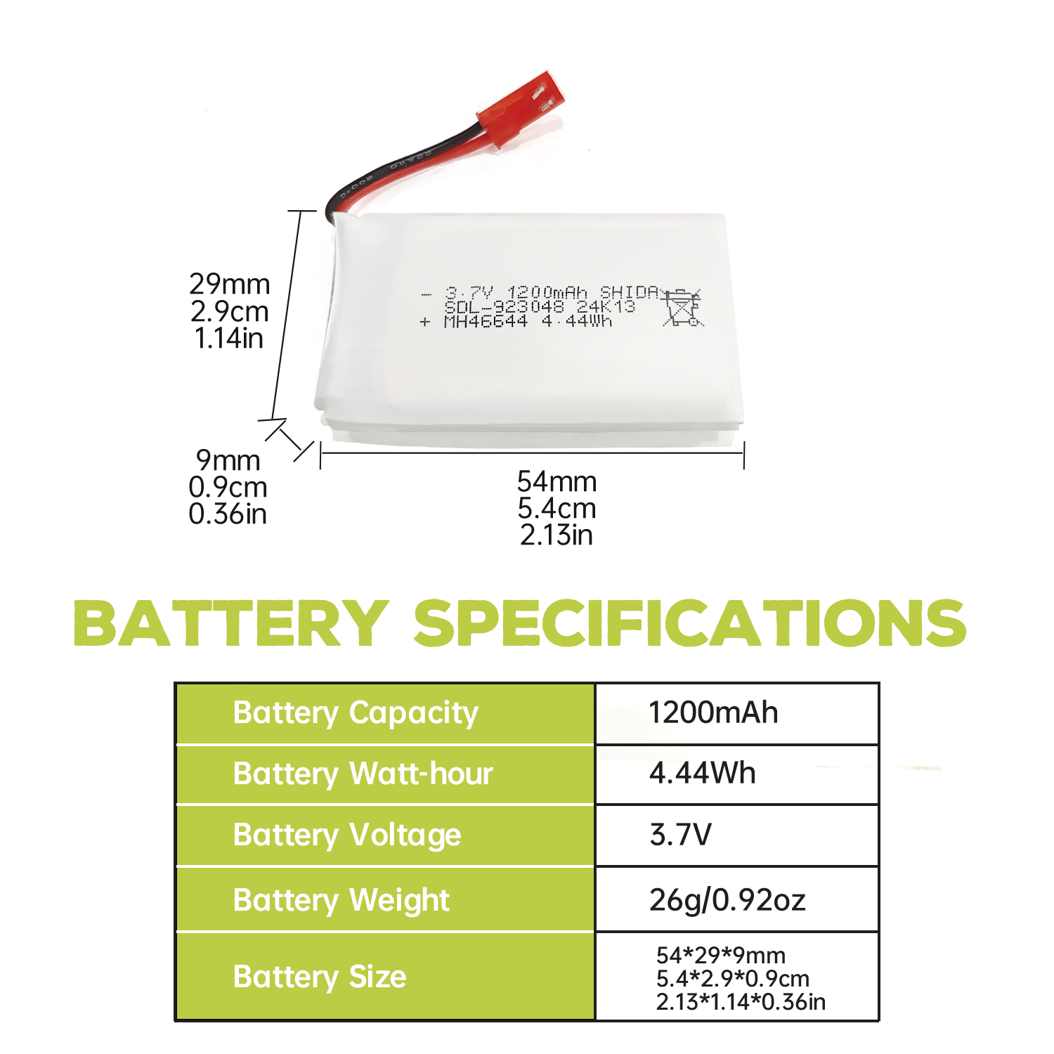 5PCS 3.7V 1200mAh 30C JST Plug - مراجعة Drone Mjx Rc وسعره