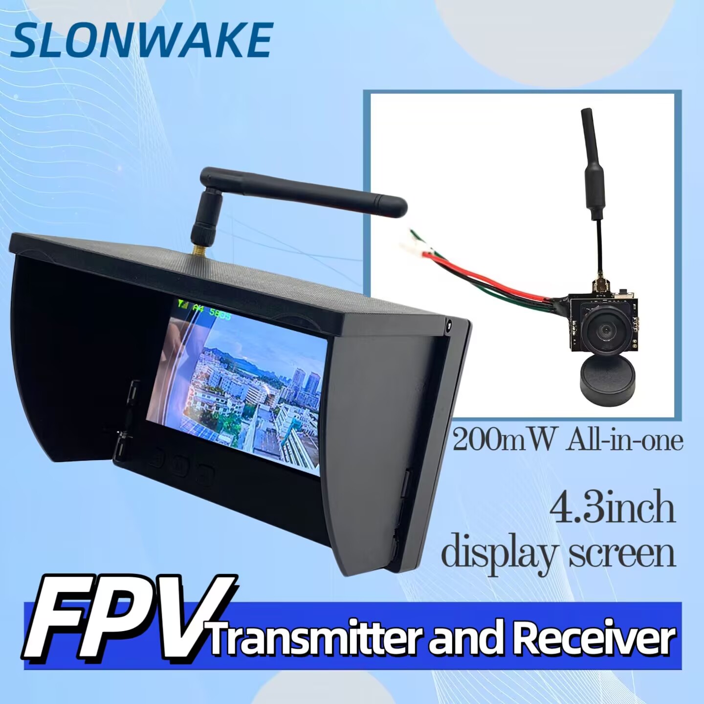 SLONWAKE 5.8G Analog Video Tra - مراجعة Drone Rc With Screen وسعره