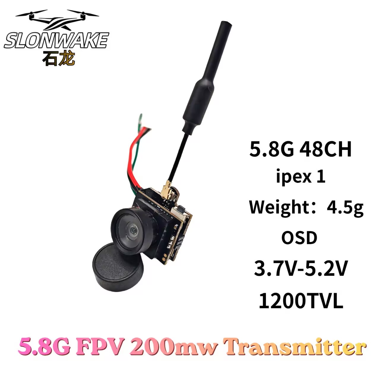 SLONWAKE 5.8G Analog Video Tra - مراجعة Drone Rc With Screen وسعره