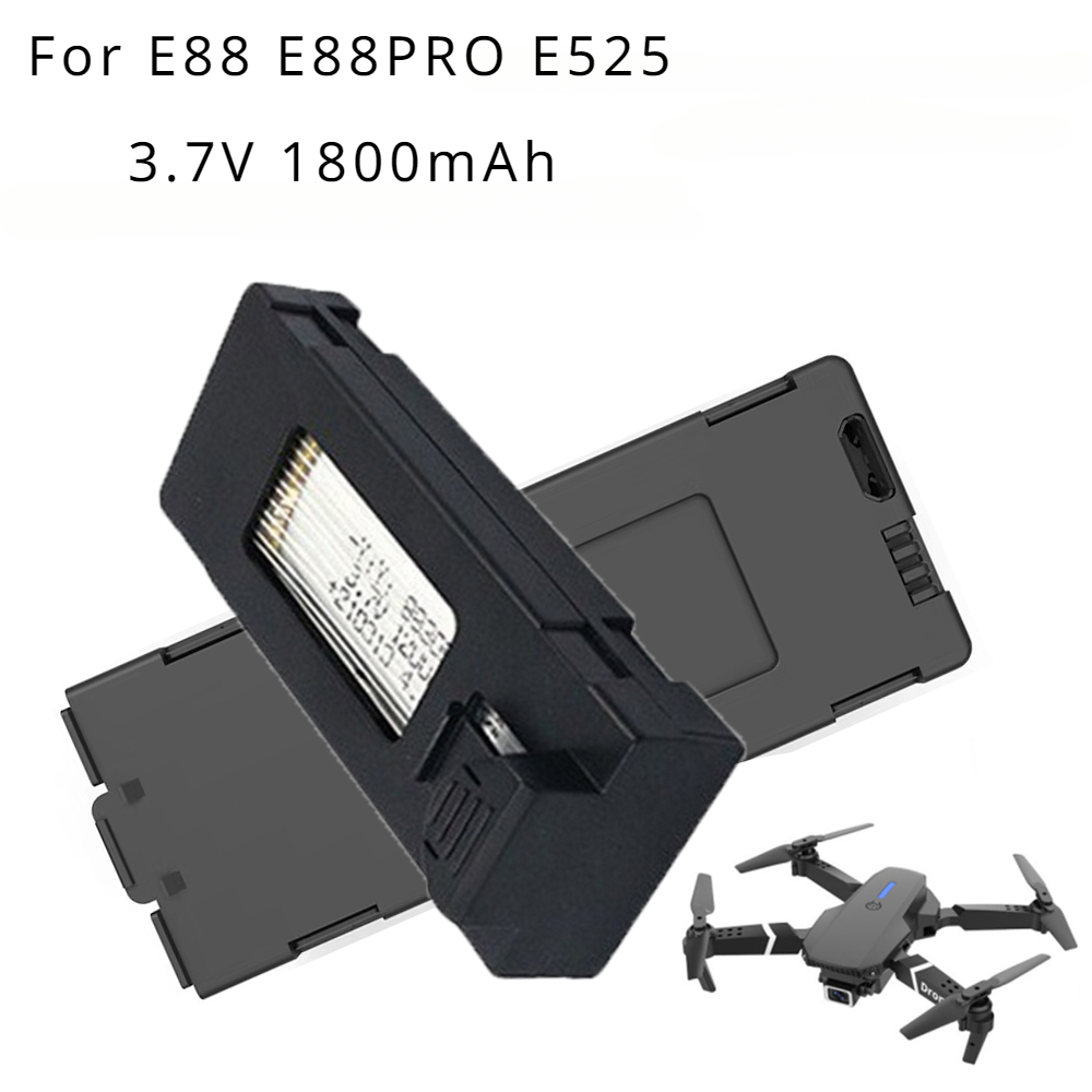 E88 Drone Battery 3.7V 1800mAh - مراجعة Drone E88 Rc Quadcopter وسعره