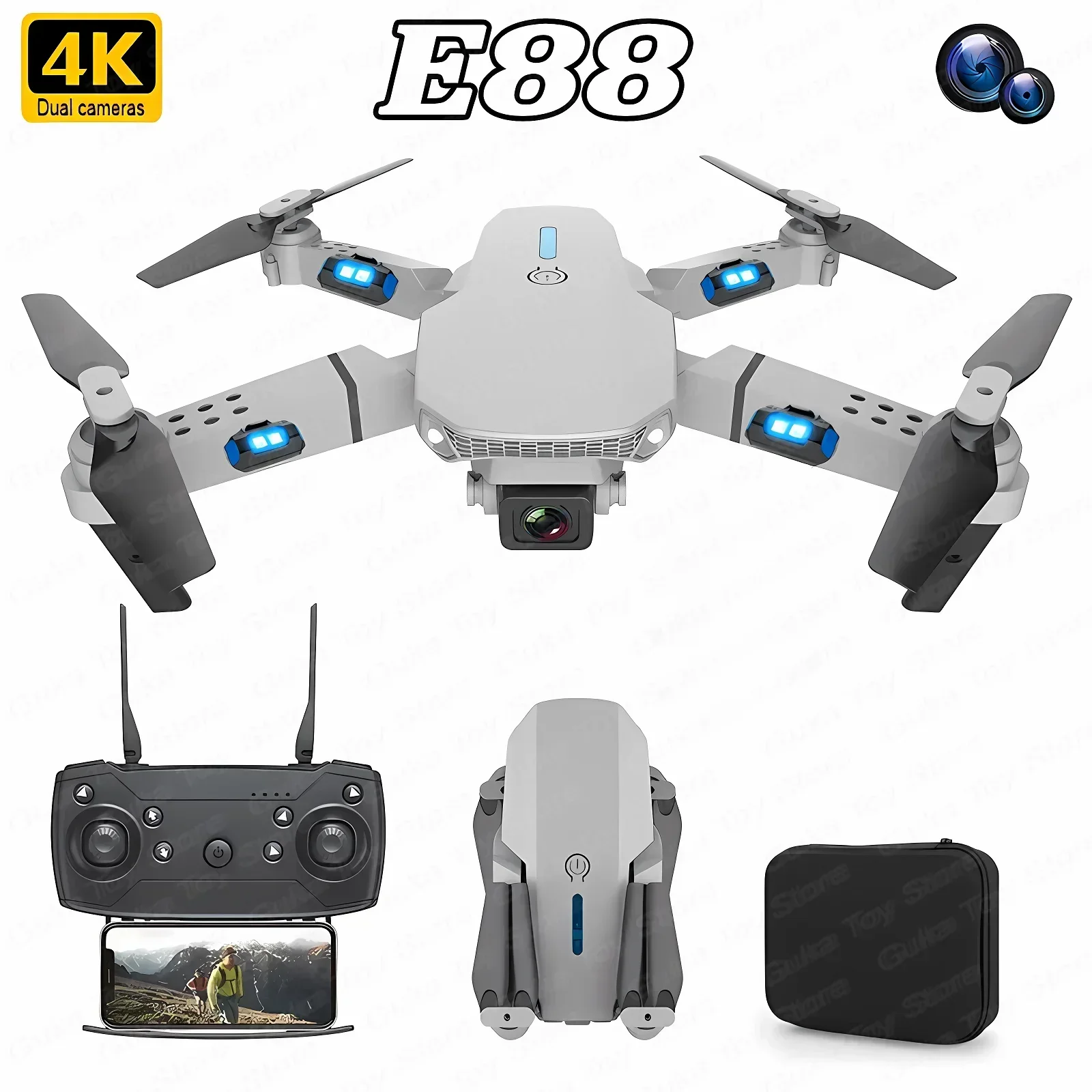 E88 Pro WIFI FPV Drone Wide An - مراجعة Rc Drone E88 وسعره