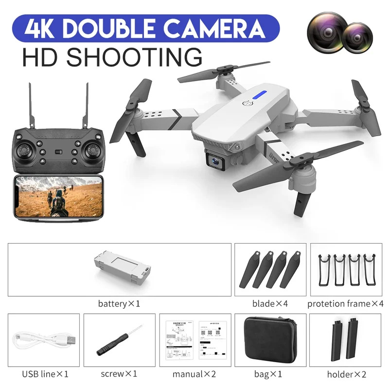 E88 ProIntelligent Folding Dro - مراجعة Rc Drone E88 وسعره