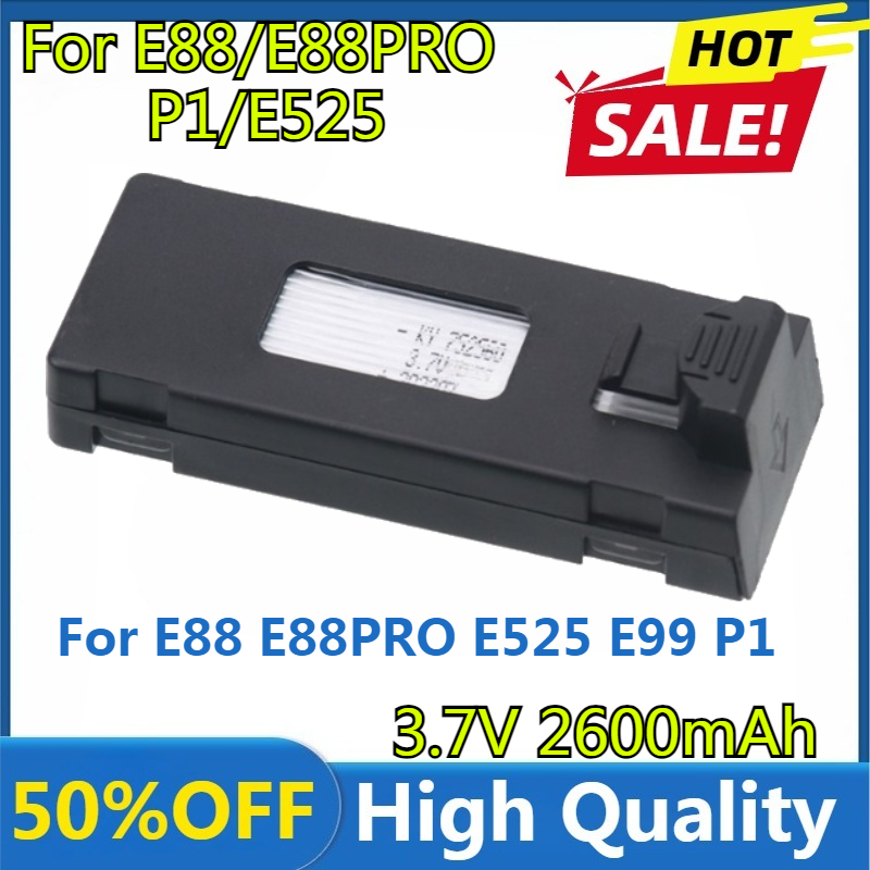 E88 Battery 3.7V 2600mAh Lipo  - مراجعة Rc Drone E88 وسعره