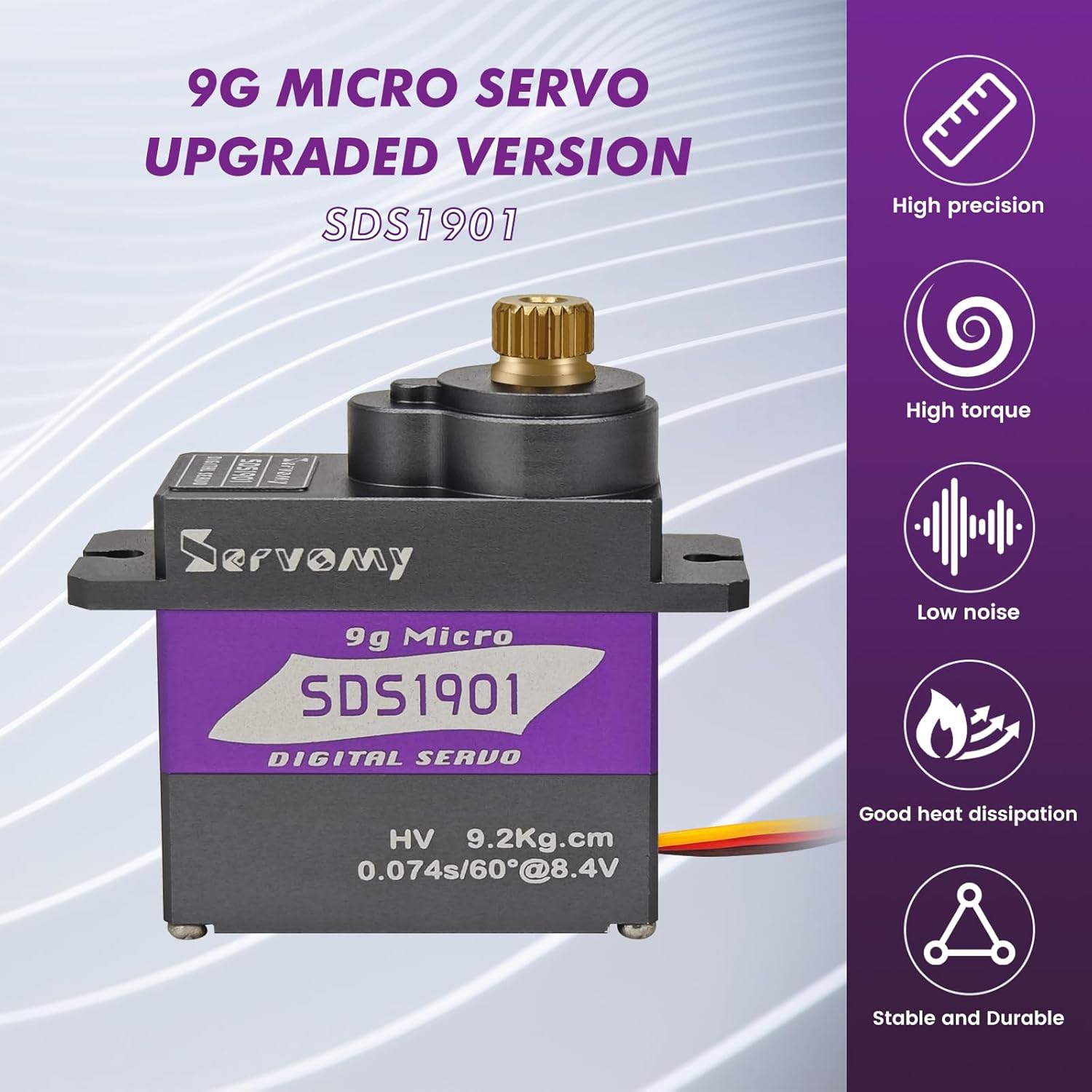 SERVOMY-SDS1901 Digital 9G Mic - مراجعة Drone And Car وسعره