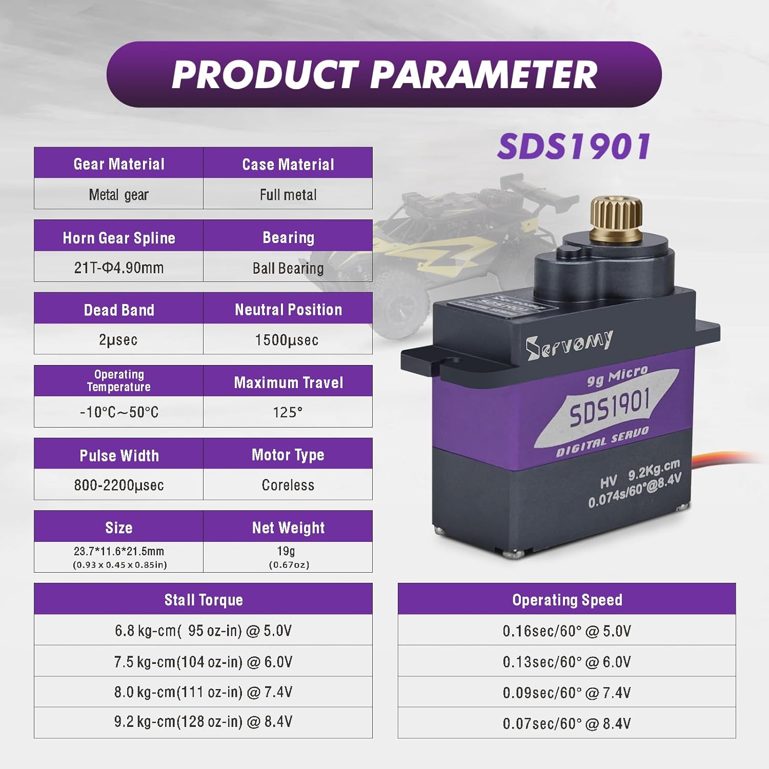 SERVOMY-SDS1901 Digital 9G Mic - مراجعة Drone And Car وسعره
