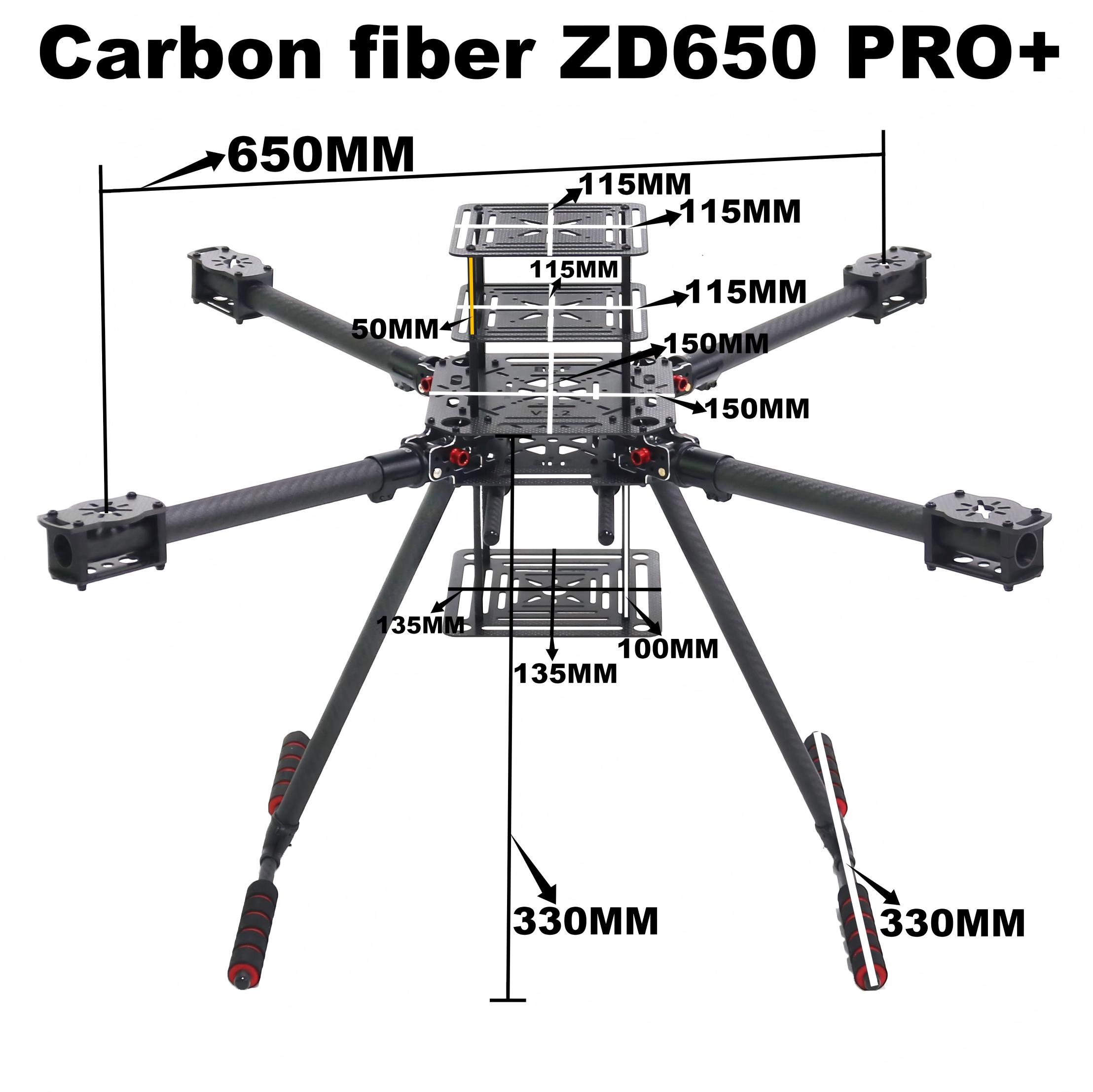 RCtoSky ZD650 PRO+ 650mm Ardup - مراجعة Heavy Lift Drone Frame وسعره