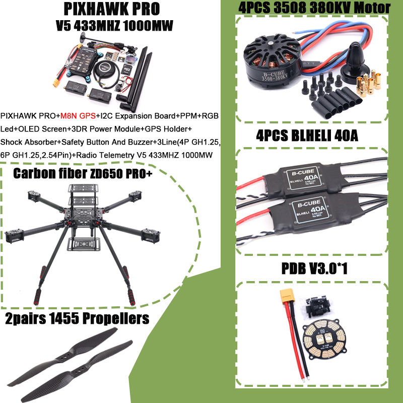 RCtoSky ZD650 PRO+ 650mm Ardup - مراجعة Heavy Lift Drone Frame وسعره