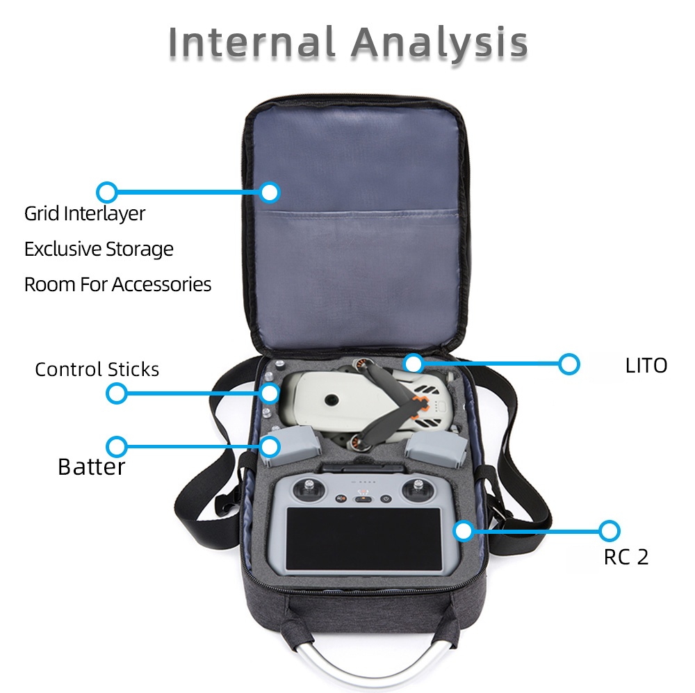 For DJI Lito X1 Organizer Bag  - مراجعة Drone Dji Rc N3 وسعره