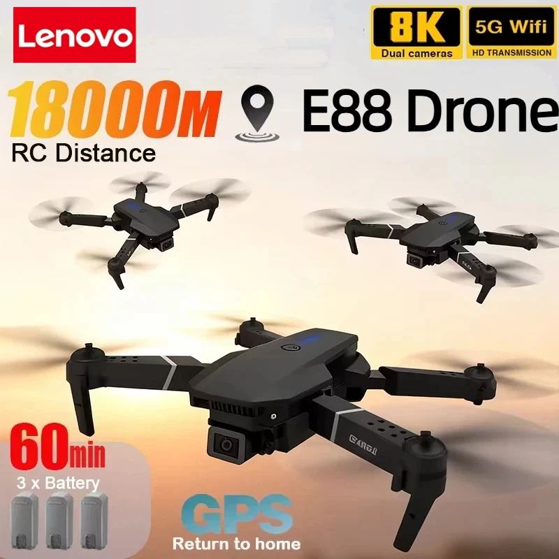 Lenovo New E88 Pro WIFI FPV Dr - مراجعة Rc Drone E88 وسعره
