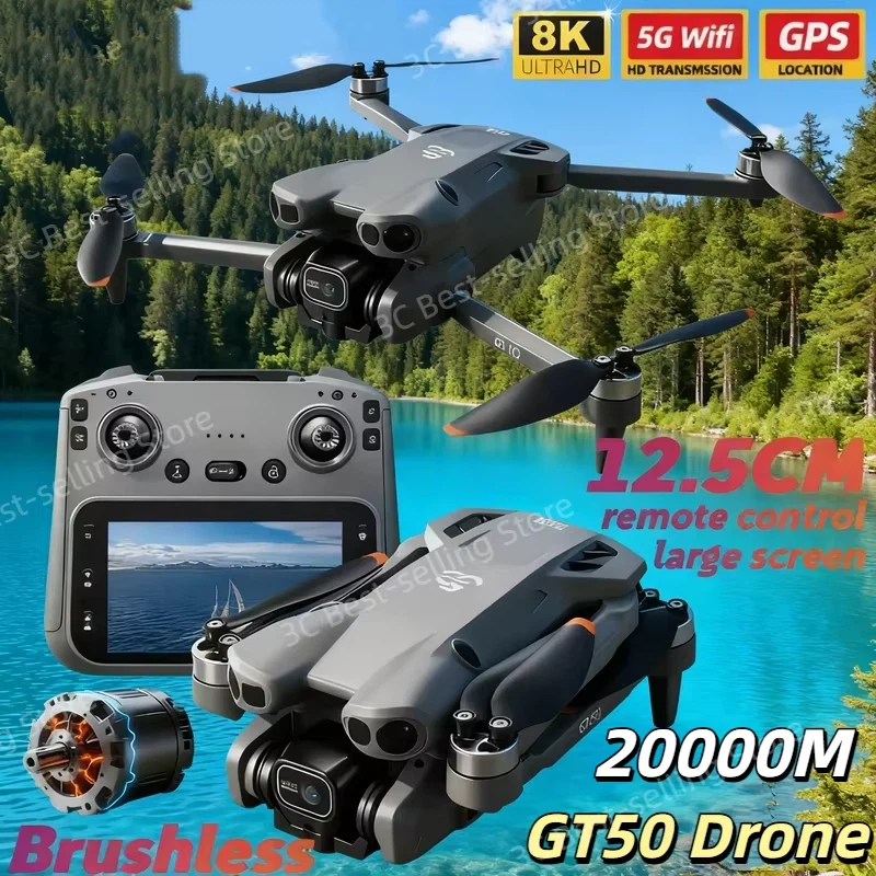 GT50 Mini Drone Dual Camera 8K - مراجعة Rc Drone E88 وسعره